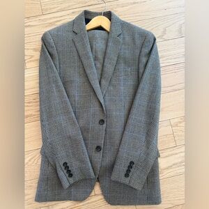 J. Crew Grey Tweed Prince of Wales Suit